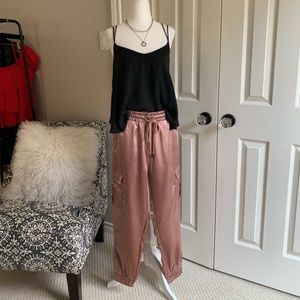 NWT Vera & Lucy Satin Pocket Joggers